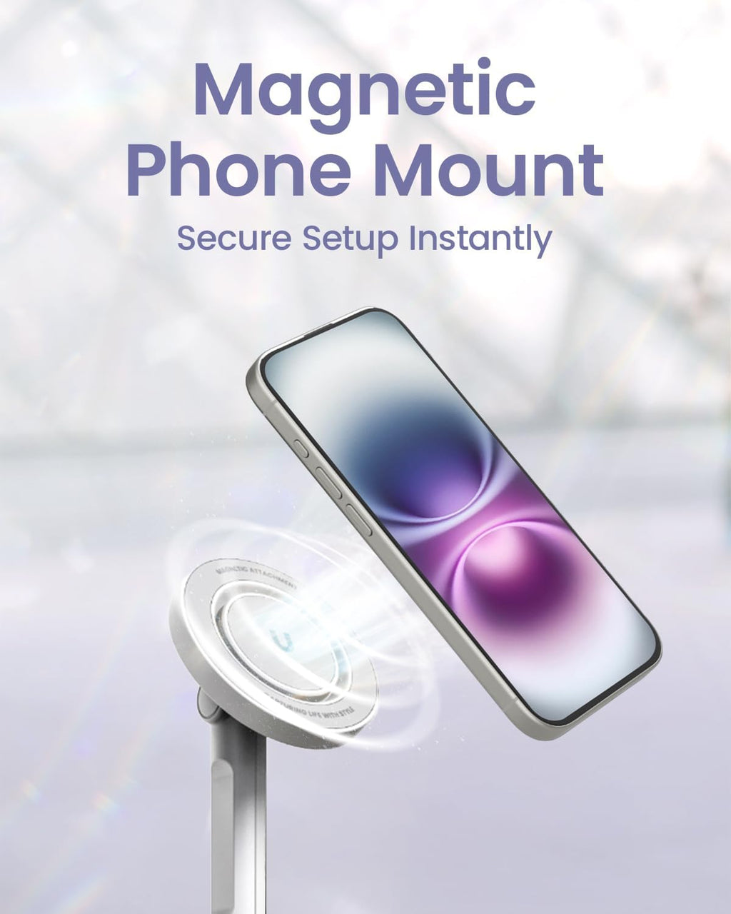 KraftGeek Trípode Magnético para Teléfono para iPhone, Trípode JustTap para MagSafe