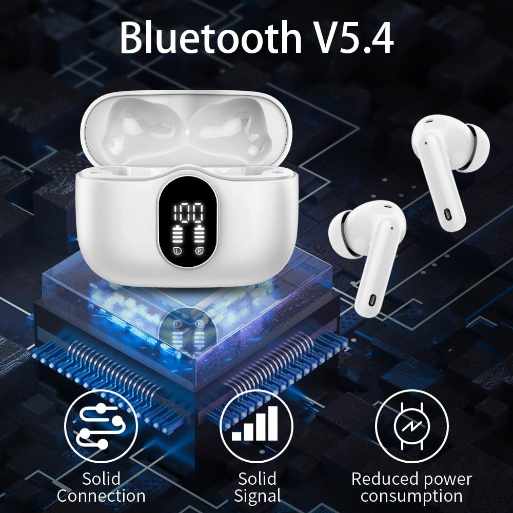 Btootos Auriculares Inalámbricos Bluetooth 5.4 Audífonos Estéreo co...