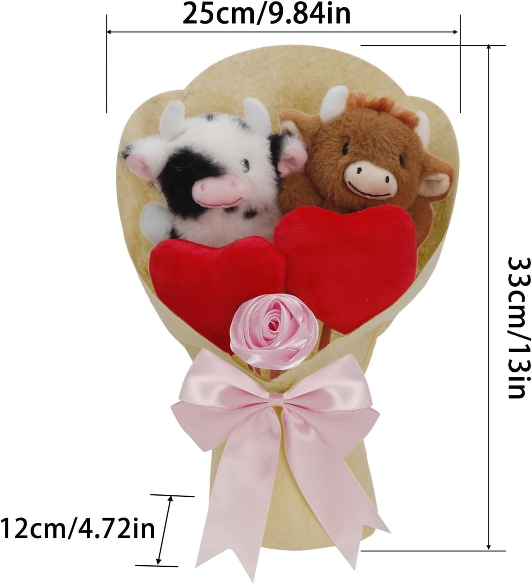 BibYuga Highland Cow - Regalo de peluche para el día de