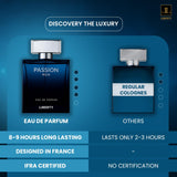 Liberty Eau De Parfum Luxury Passion para hombres, aroma picante au...
