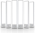 Paquete de 6 luces inalámbricas para debajo del gabinete, 32 luces LED con sensor de movimiento, luces magnéticas recargables para interiores, funciona con pilas, luces debajo del mostrador para