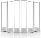 Paquete de 6 luces inalámbricas para debajo del gabinete, 32 luces LED con sensor de movimiento, luces magnéticas recargables para interiores, funciona con pilas, luces debajo del mostrador para