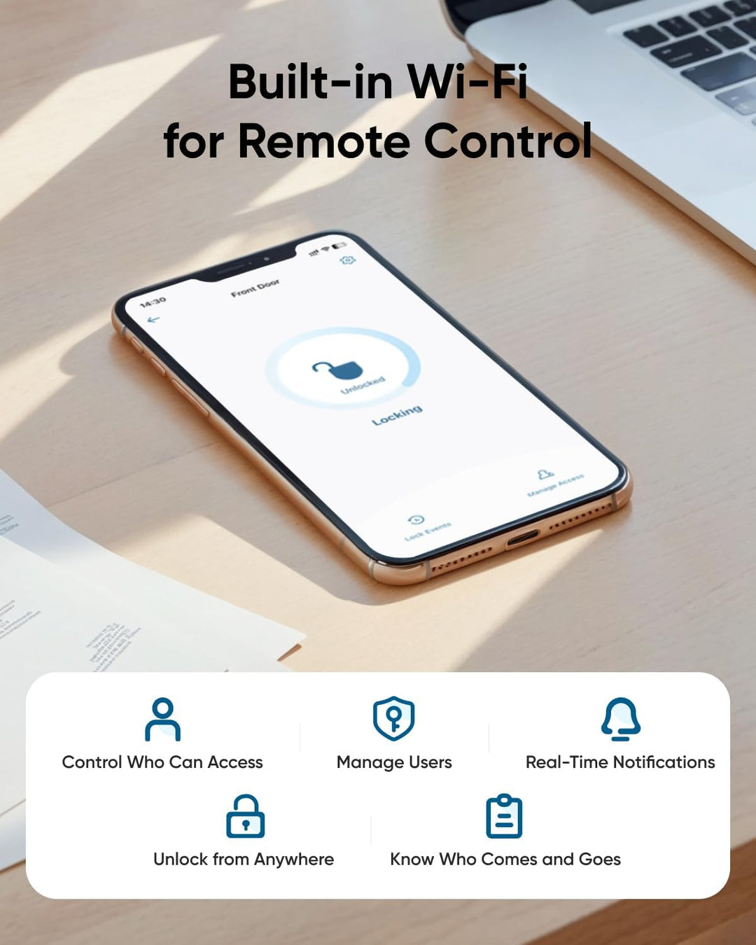 eufy Security Smart Lock C33, cerradura de puerta con teclado con a...
