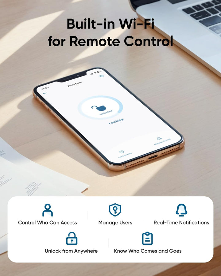 eufy Security Smart Lock C33, cerradura de puerta con teclado con a...