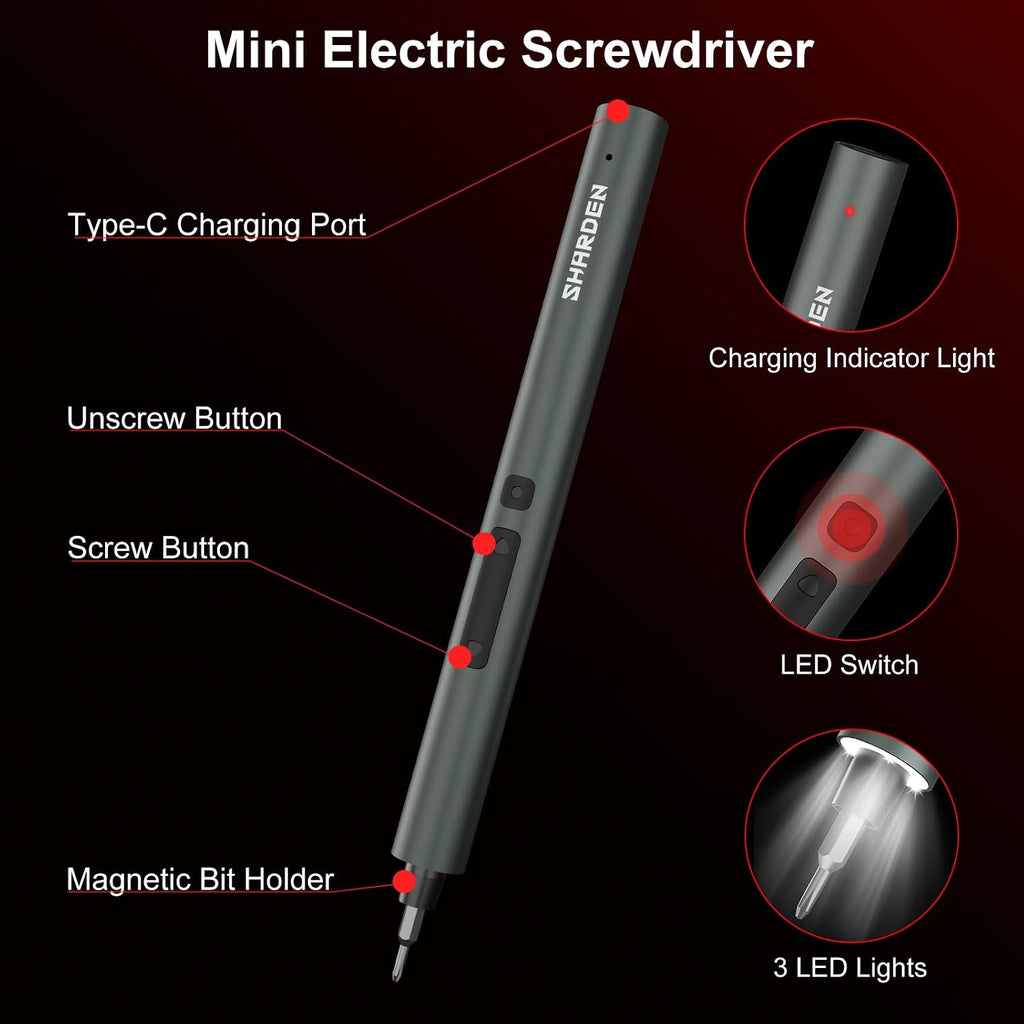 Juego de mini destornilladores eléctricos 75 en 1, destornillador
