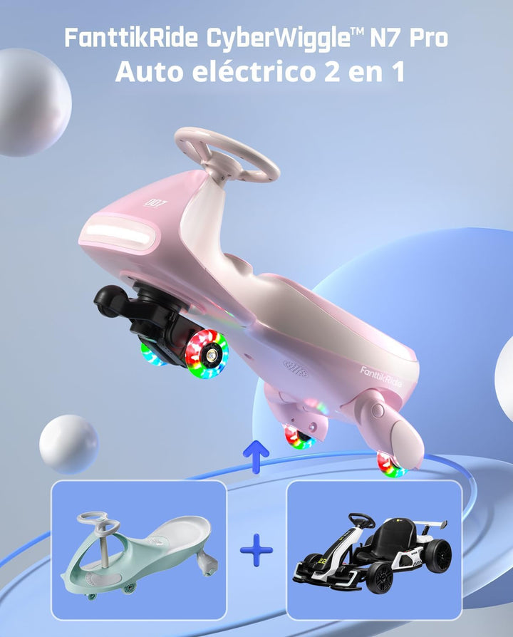 FanttikRide N7 Pro - Coche eléctrico Wiggle con batería recargable,...