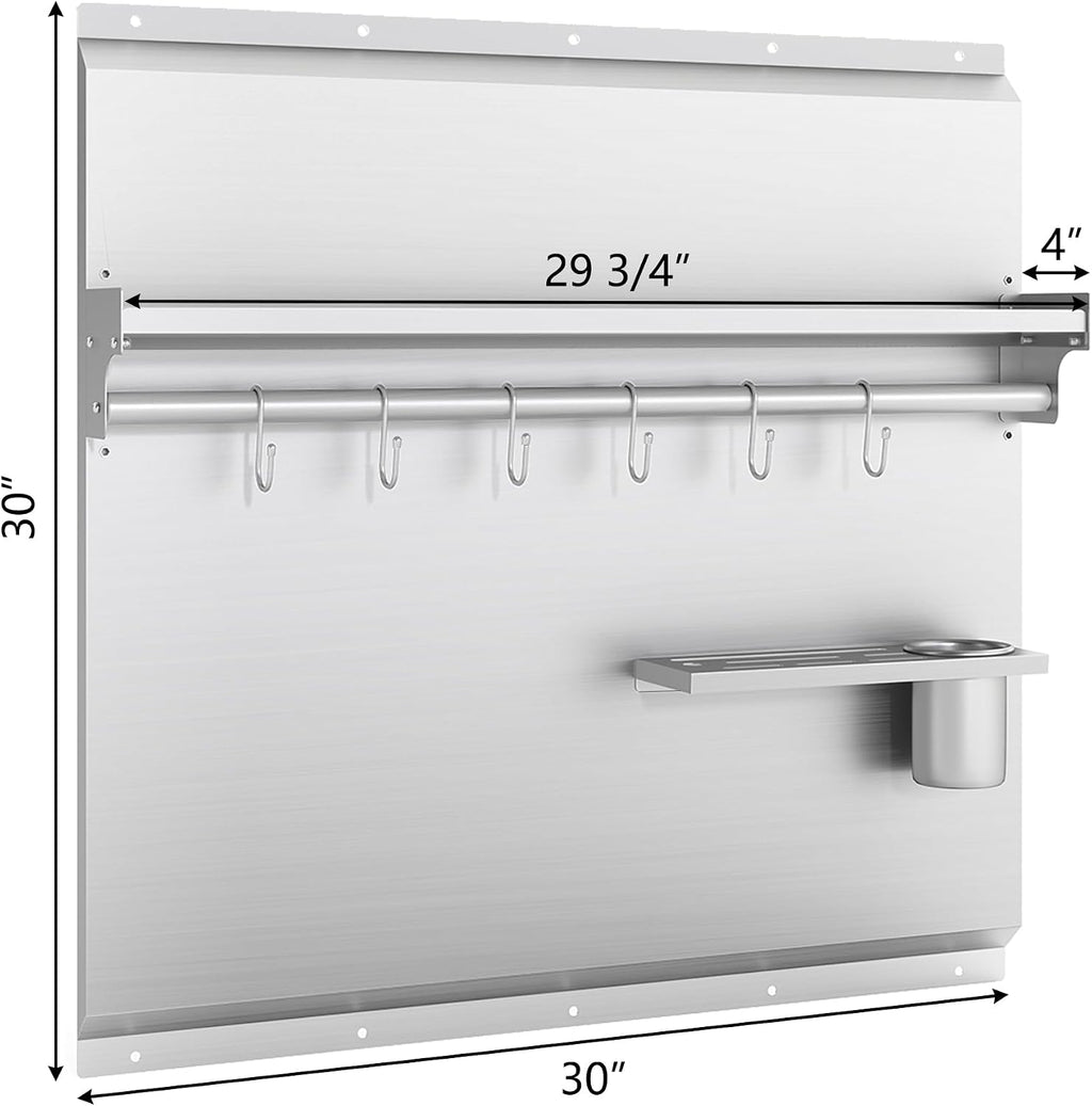 Protector contra salpicaduras de acero inoxidable HARDURA 430, 30"x30"
