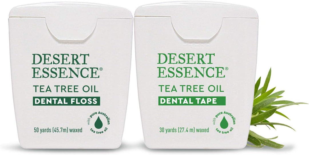 Desert Essence Cinta dental de aceite de árbol de té, 30 yardas, pa...