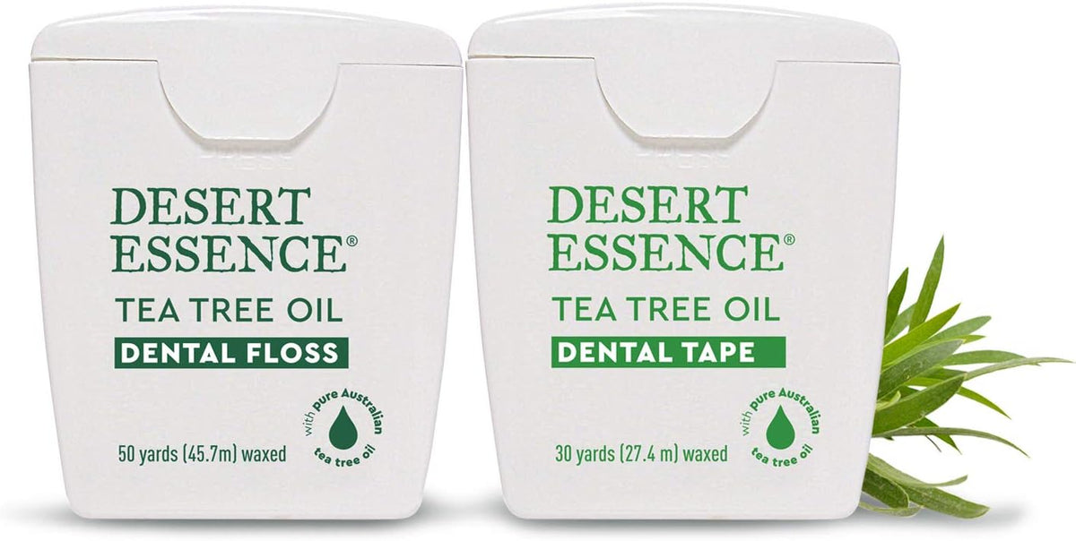 Desert Essence Cinta dental de aceite de árbol de té, 30 yardas, pa...