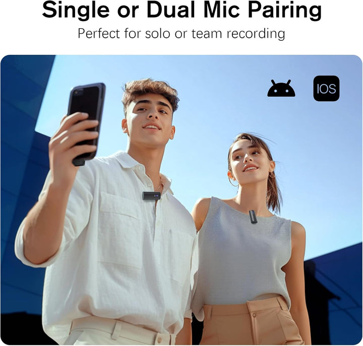 Rythflo Micrófono Lavalier inalámbrico para iPhone\/Android\/iPad (...