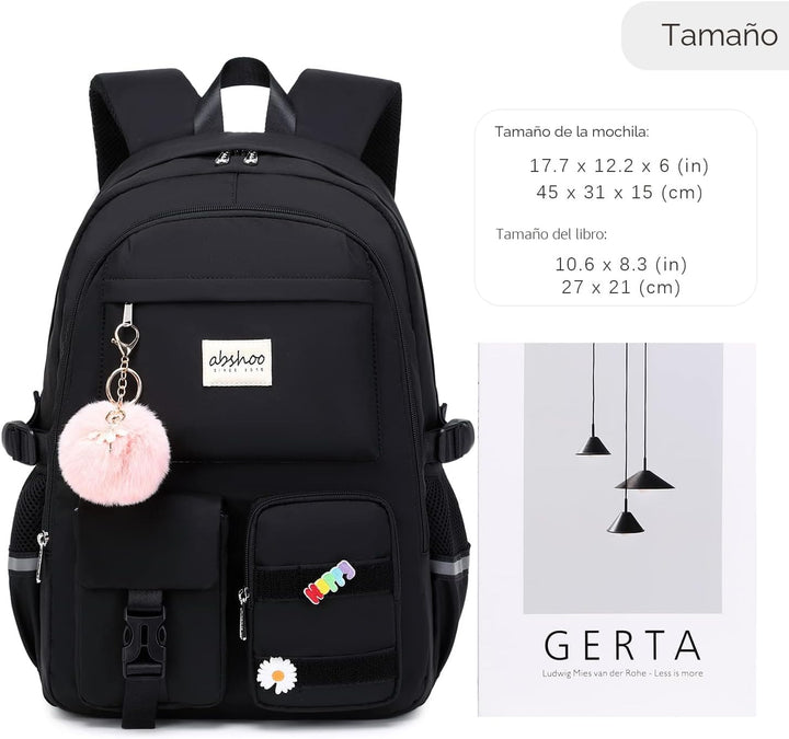Mochila grande para estudiantes con laptop de abshoo para mujeres u...