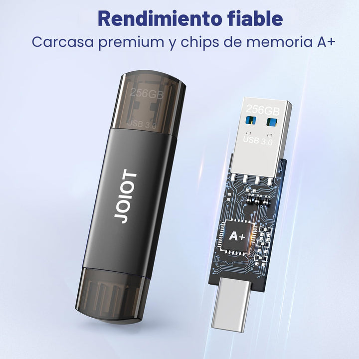 JOIOT Unidad flash USB C de 256 GB, unidad flash USB 3.0 dual tipo...