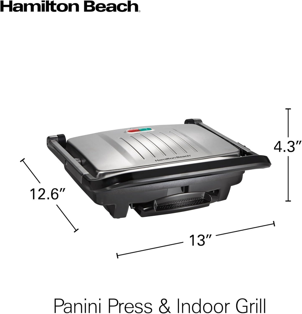 Hamilton Beach Prensa Panini, Sandwichera y parrilla eléctrica para