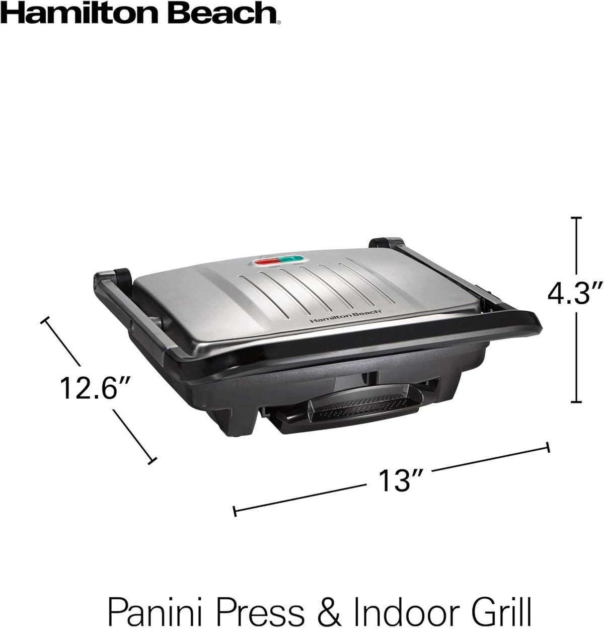 Hamilton Beach Prensa Panini, Sandwichera y parrilla eléctrica para