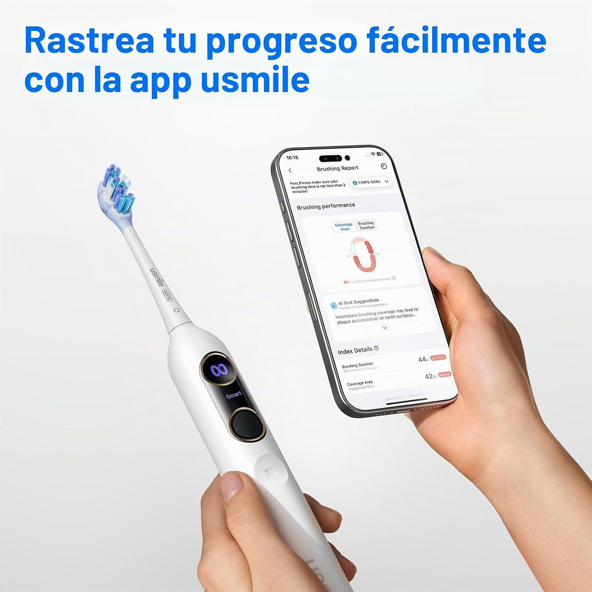 usmile Y20PRO - Cepillo de dientes eléctrico inteligente con aplicación