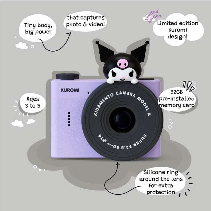 Cámara digital y videocámara para niños mini Kuromi de Kidamento, t...