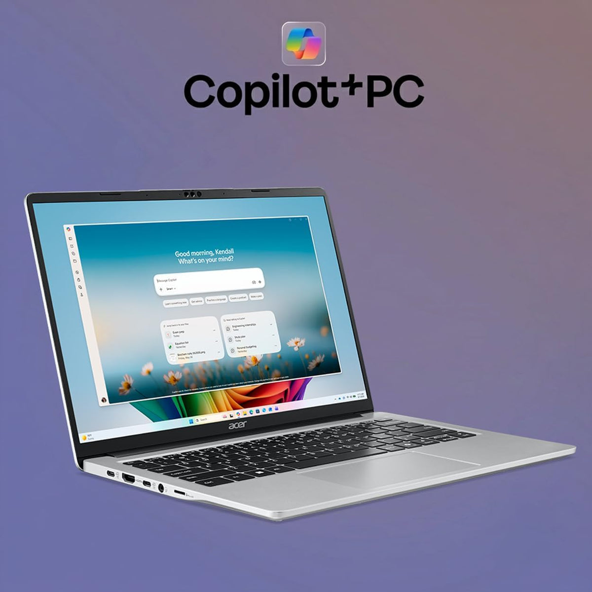 Acer Aspire Lite 14 AI Copilot+ PC - Snapdragon X X1-26-100 y 14" WUXGA