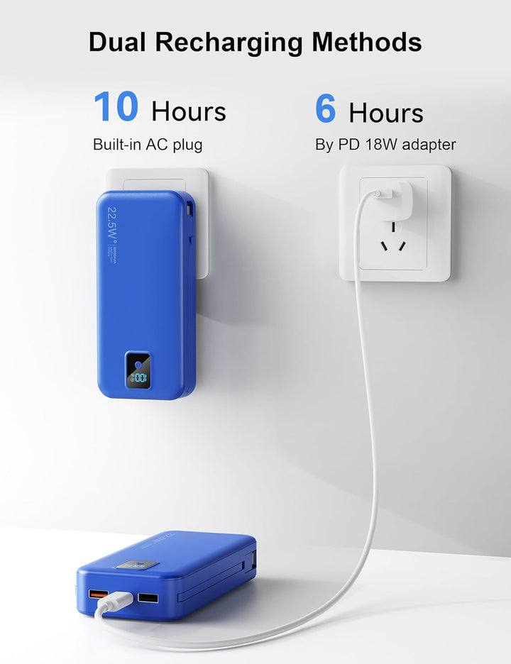 Cargador portátil, 20000 mAh 22.5 W, cargador de batería de carga r...