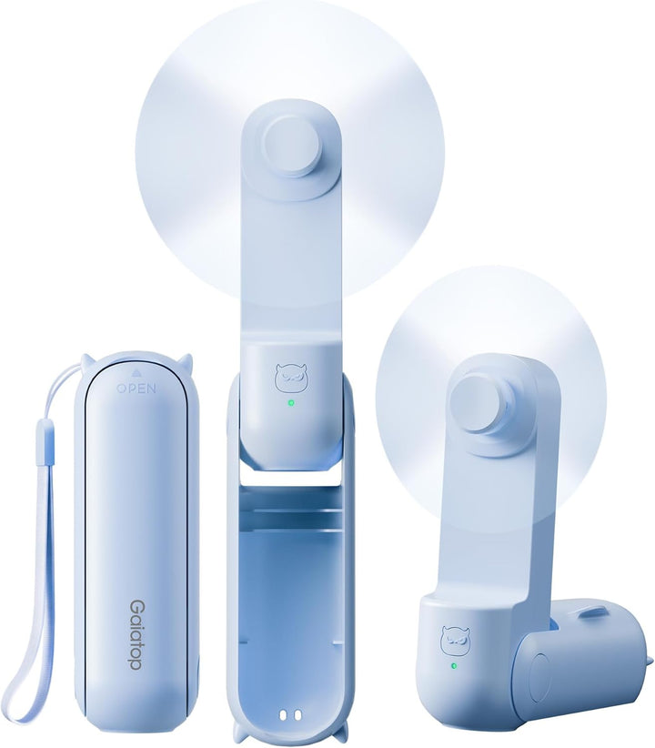 GAIATOP Ventilador de mano portátil, mini ventiladores de viaje ple...