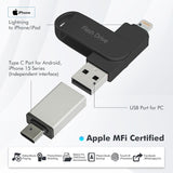Unidad flash con certificación MFi de Apple de 512 GB, Memory Stick...