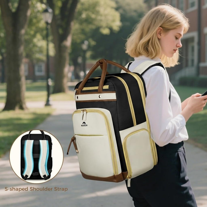 MATEIN Mochila de trabajo con compartimento para el almuerzo desmon...
