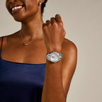 Reloj para mujer Fossil Riley Quartz de acero inoxidable con función multifuncional