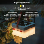 LuminAID Trio Solar Cube LED Lanterns con cargador de teléfono