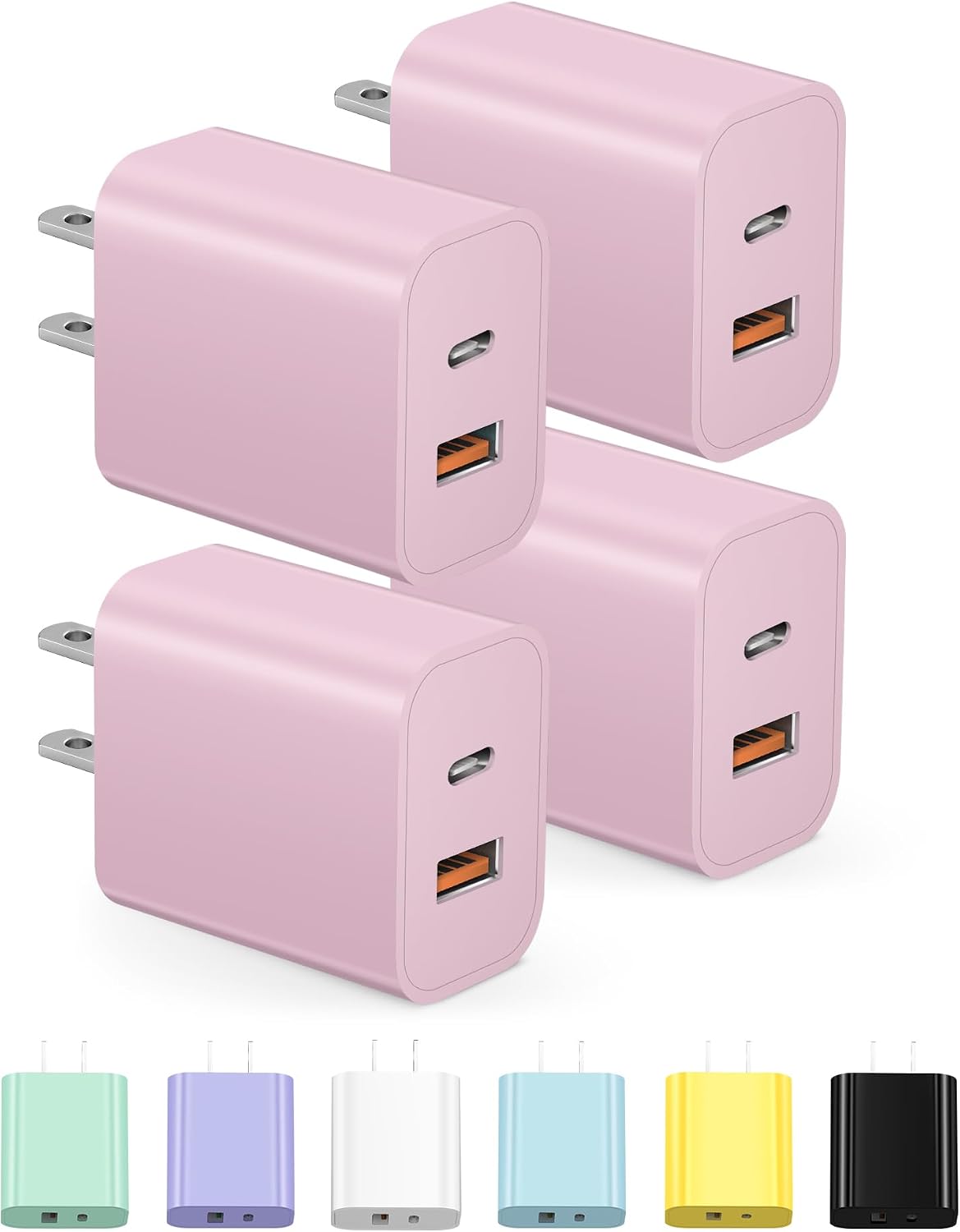 Bloque de cargador USB C Bloque de carga rápida Tipo C Cargador Multipuerto Adaptador