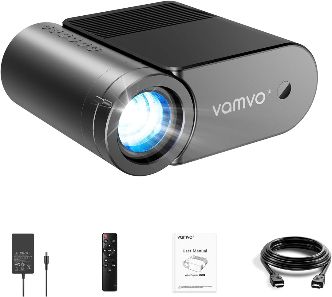 vamvo Proyector portátil WiFi Videoproyector 1080P 200" Proyect...