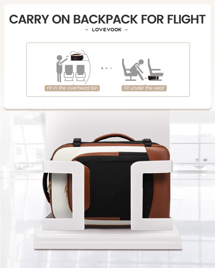 LOVEVOOK Mochila de viaje de 50 litros para mujeres y hombres, moch...