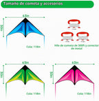Delta Kite Set para niños y adultos, paquete de 3 cometas para adultos