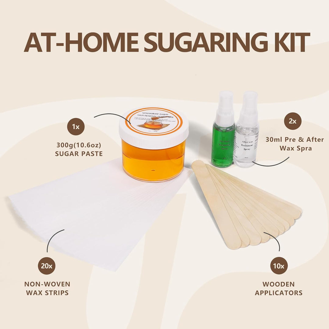 Kit de cera de azúcar: 300 g\/10.6 oz Pasta de azúcar orgánica para...