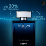Liberty Eau De Parfum Luxury Passion para hombres, aroma picante au...