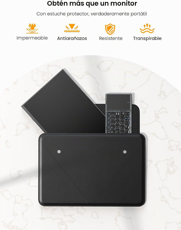 UPERFECT Monitor portátil con pantalla táctil de 15.6 pulgadas, mon...
