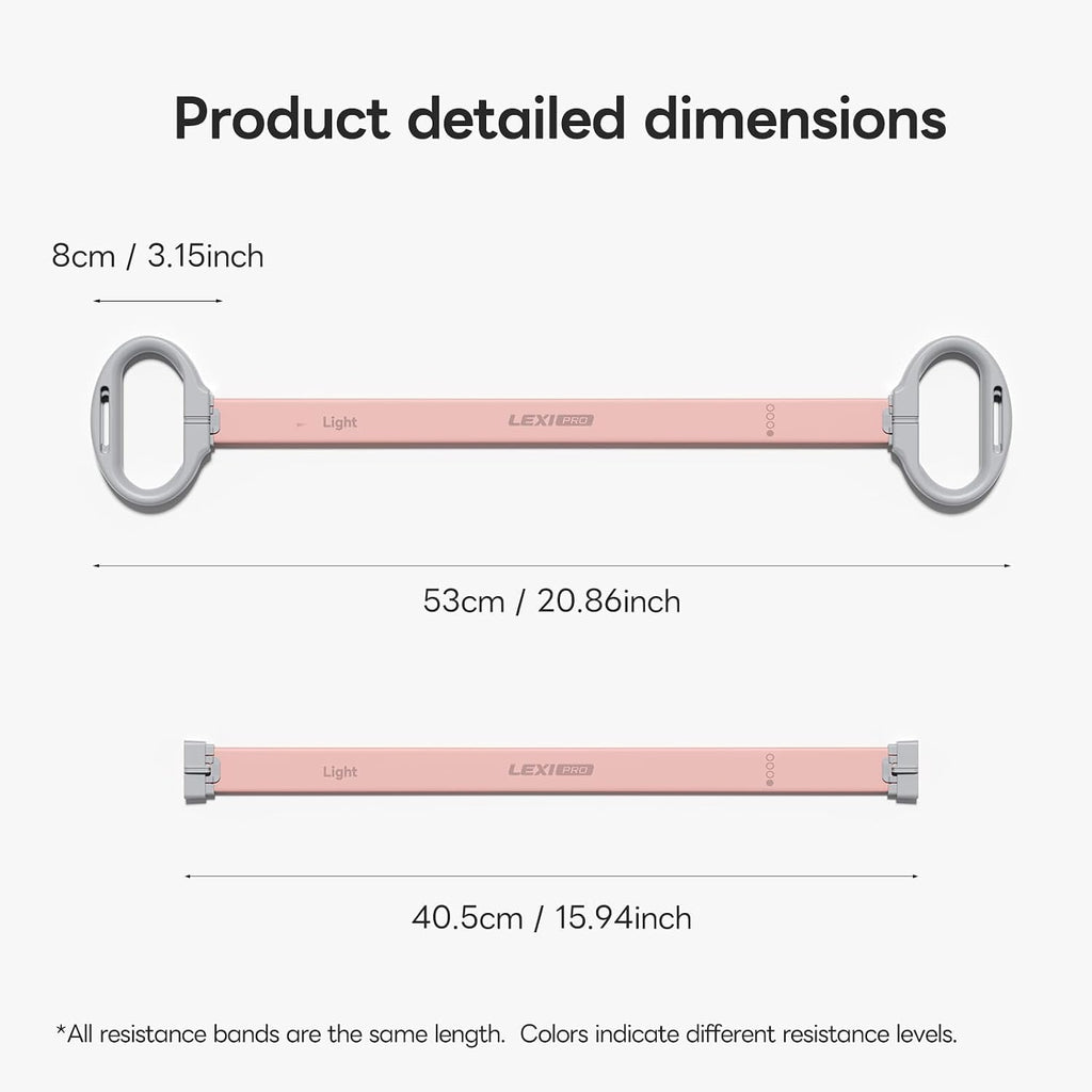 Lexipro Banda de resistencia ajustable para figura 8, 10-25 libras, 4 niveles de resistencia intercambiables con asas ergonómicas, banda de ejercicio de silicona de intercambio rápido para mujeres y