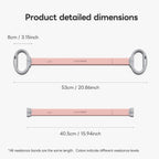 Lexipro Banda de resistencia ajustable para figura 8, 10-25 libras, 4 niveles de resistencia intercambiables con asas ergonómicas, banda de ejercicio de silicona de intercambio rápido para mujeres y