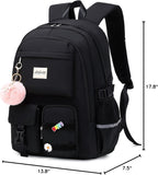 Mochila grande para estudiantes con laptop de abshoo para mujeres universitarias, Beige