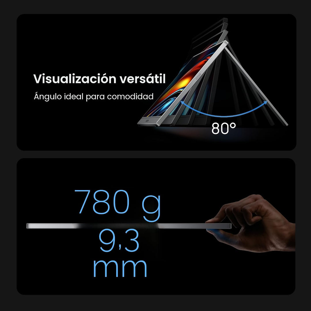 ARZOPA \u2013 Monitor portátil 16.1 pulgadas FHD 1080p, 100% sRGB,...