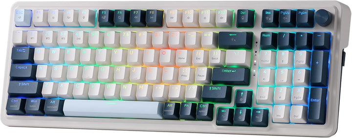 Redragon K686 PRO Teclado Gaming Inalámbrico RGB con Gasket de 98 T...
