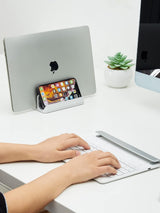 JARLINK Soporte vertical para portátil 2 en 1, base de escritorio d...