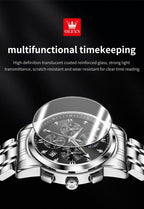 OLEVS Reloj para Hombre Diamante Negocios Vestimenta Analógico Acero Inoxidable a Prueba de Agua Lúmina Fecha Dos Tonos Lujo Casual de Muñeca