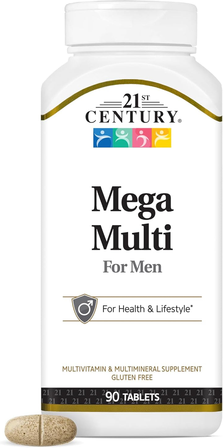 21st Century Mega Multi multivitamínico para hombres, palma enana a...
