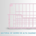Estante para especias, paquete de 4 organizadores de condimentos montado en la pared para organización de almacenamiento de cocina, estante de metal para especias para gabinete, despensa, rosa