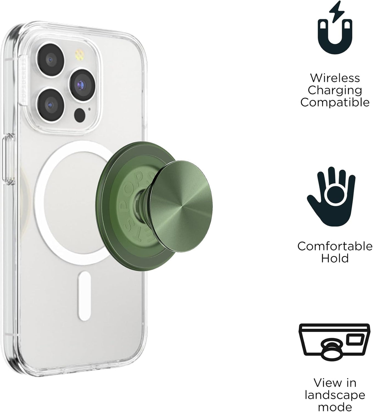 PopSockets - Agarradera magnética para MagSafe, soporte magnético
