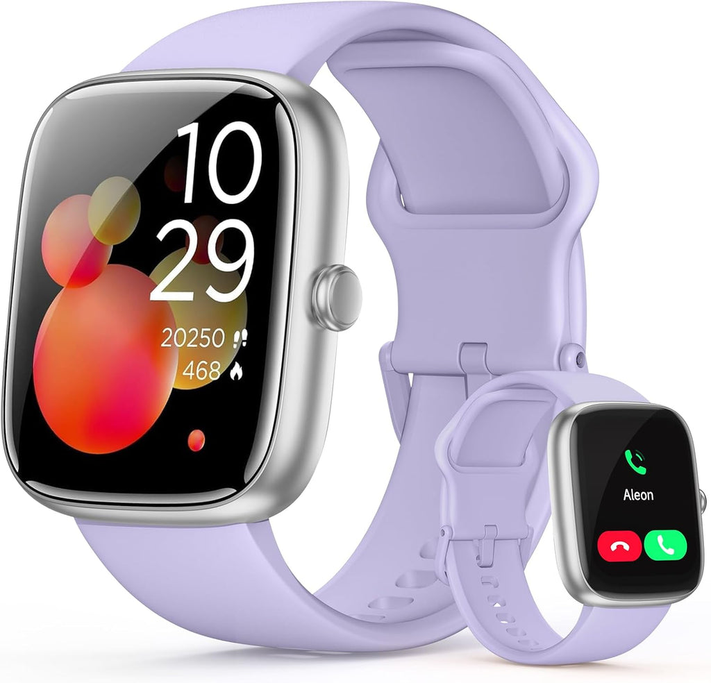 Reloj inteligente para mujer, rastreador de fitness HD de 1.83 pulgadas (respuesta/hacer llamadas) con monitor de frecuencia cardíaca 24/7/sueño/SpO2, resistente al agua IP68, más de 100 modos