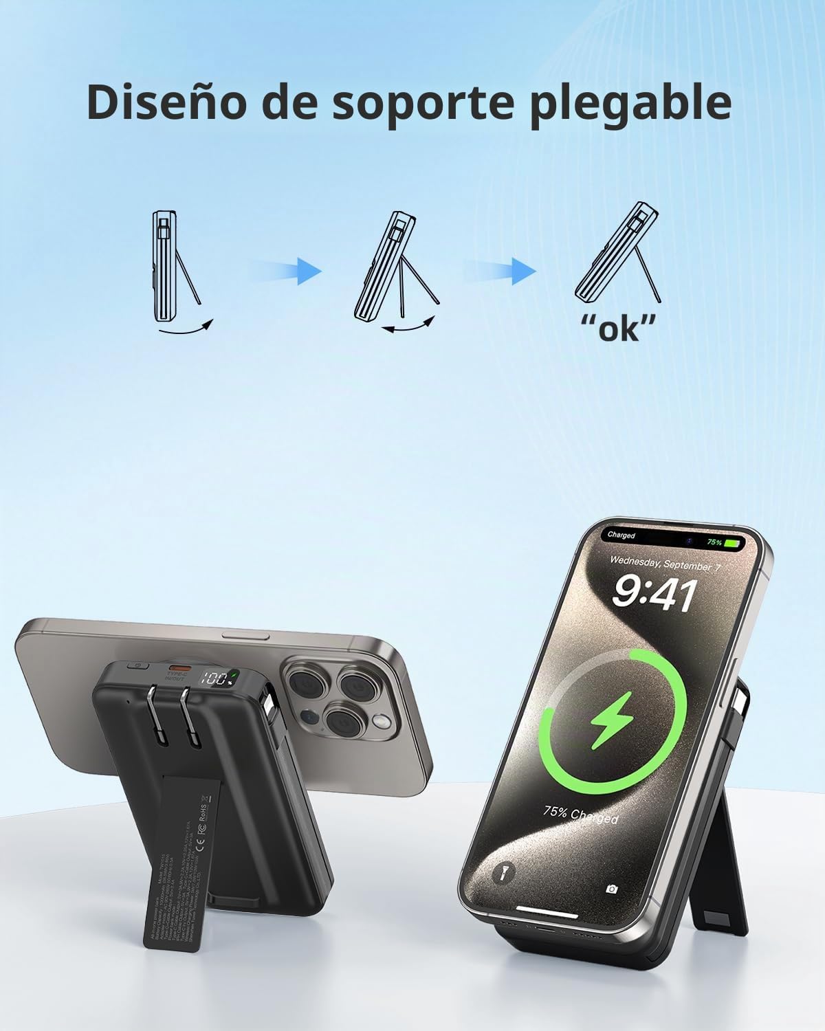 Cargador portátil Magsafe 10000mAh inalámbrico banco de energía mag...