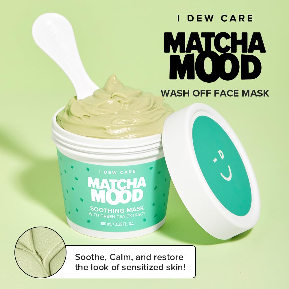I DEW CARE Máscara lavable - Matcha Mood | Cuidado de la piel facia...