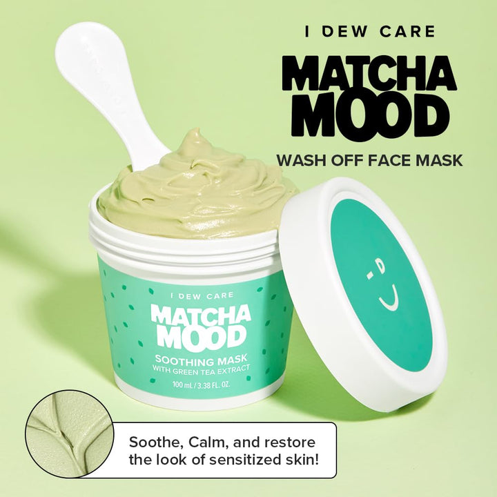 I DEW CARE Máscara lavable - Matcha Mood | Cuidado de la piel facia...