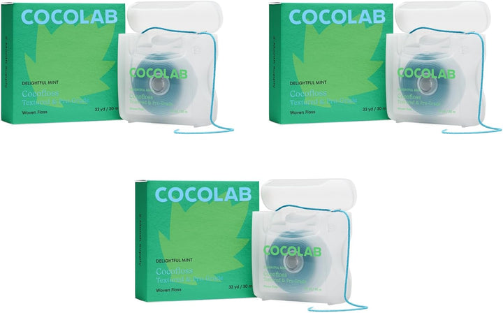 Cocofloss Hilo dental tejido, cuidado bucal diseñado por dentistas,...