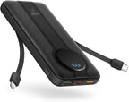 Aioneus Cargador portátil, banco de energía de 10000 mAh con cables...